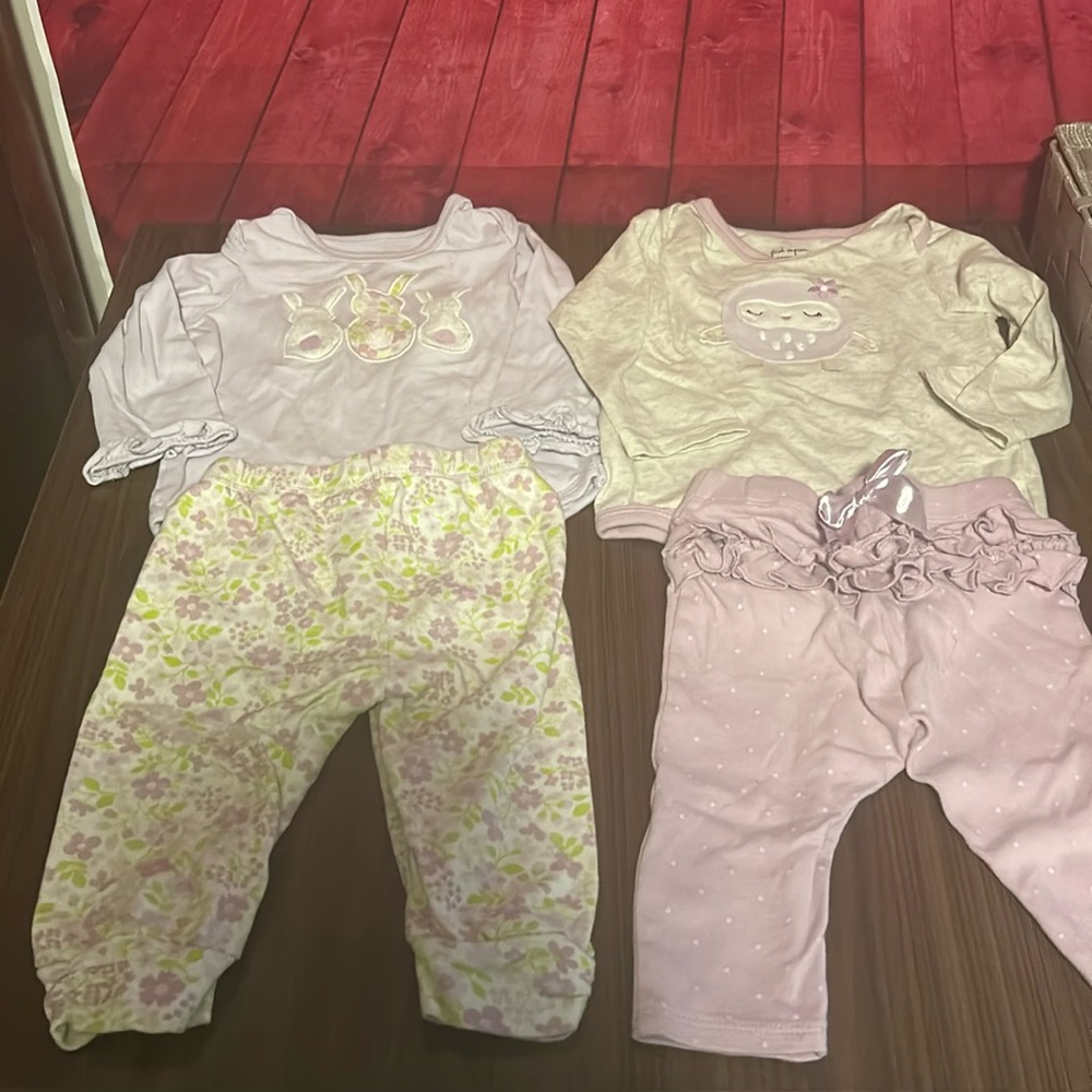 6-9 Months First Impressions Baby Onesie and Pants Bundle